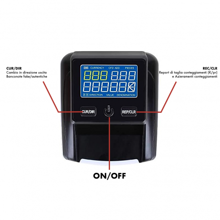 Détecteur de faux billets et compteur d'euro portable 751309 USB