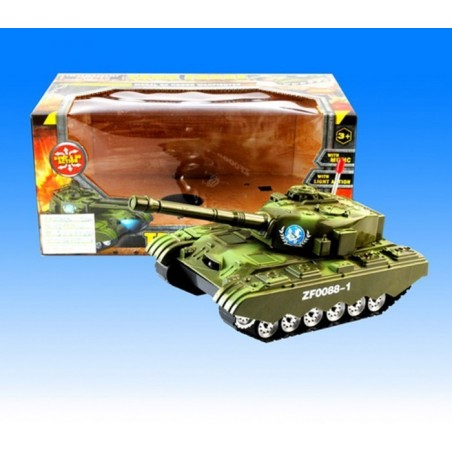 Char militaire - canon - avec lumière et son réalistes - viser et tirer - 373634