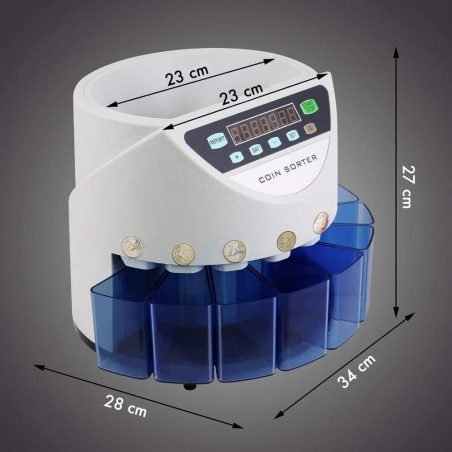 806681 Compteuse électronique automatique capacité 500 pièces 8 compartiments