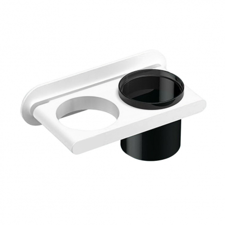 211051 Porte-sèche-cheveux mural multifonctionnel avec 2 compartiments