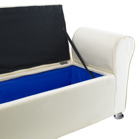 Banc coffre effet velours à paillettes 120x39x55 cm gain de place