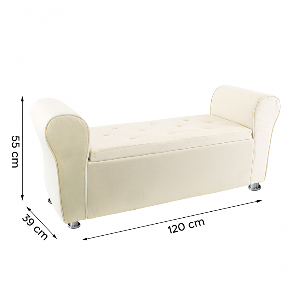 Banc coffre effet velours à paillettes...