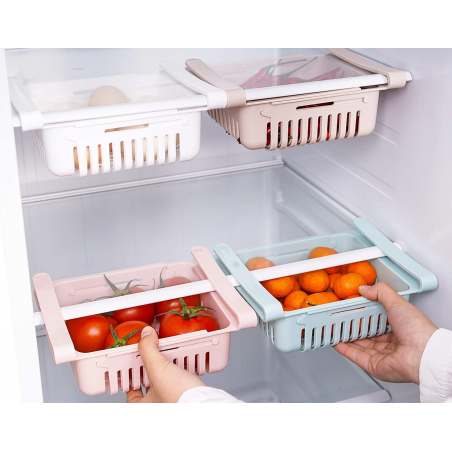 Set de 2 Cajones Frigorífico 187325 Organizador Plástico Expandible