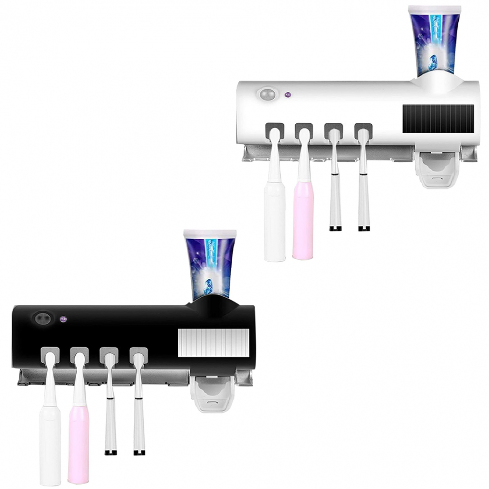 Stérilisateur UV 4 fentes porte-brosse à dents 187752 chargement solaire USB