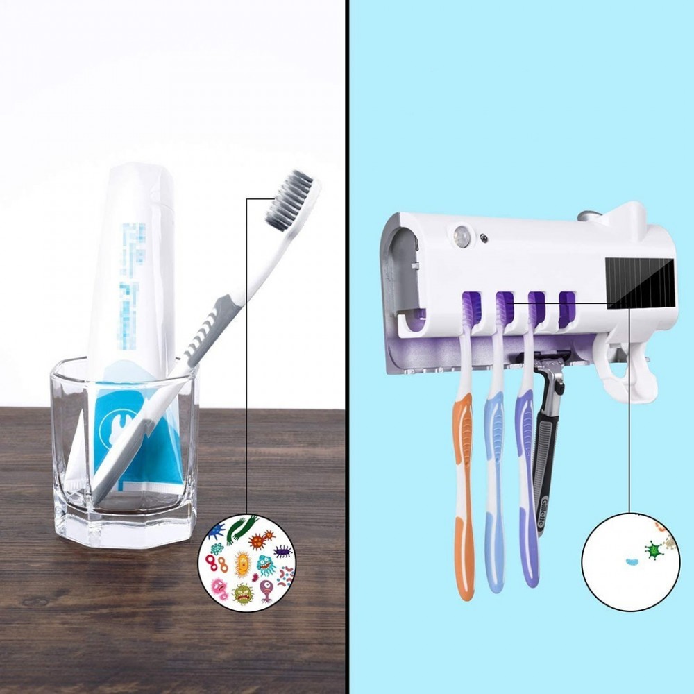 Stérilisateur UV 4 fentes porte-brosse à dents...