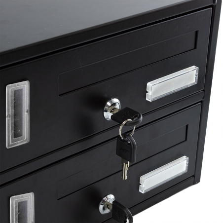 Boîte aux lettres pour copropriété 2 plc Iron Black Art. 783.B 23 x18 x30cm