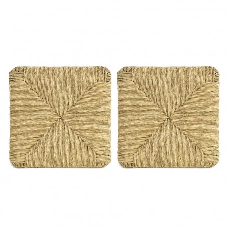 Kit 2 pc siège chaise PISA Art.901 structure inférieure paille naturelle 37x37cm