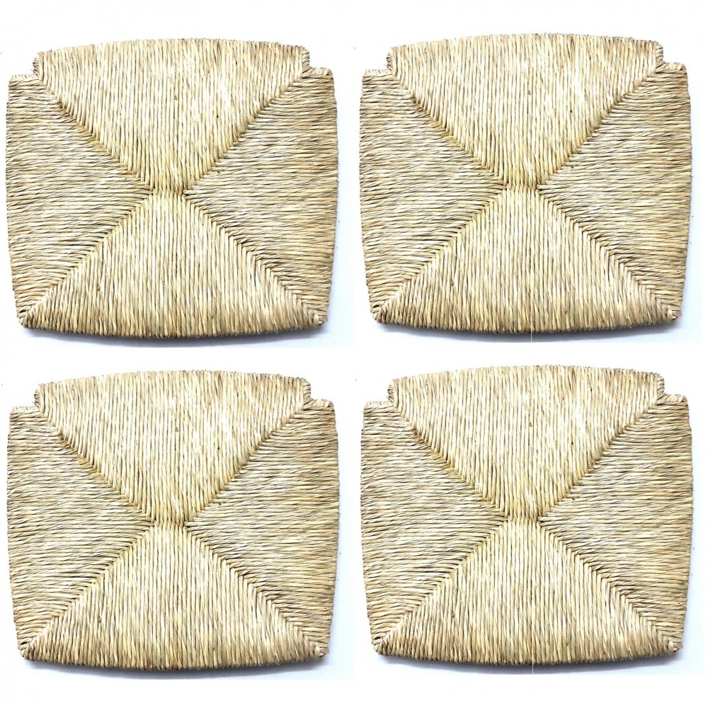 Art.1212 Remplacement siège chaise Paesana 4 pcs en paille naturelle 35x38cm
