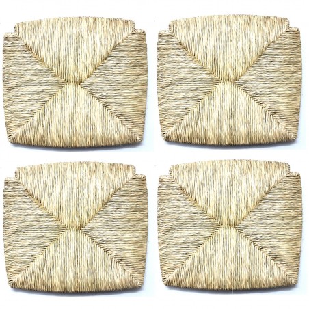 Art.1212 Remplacement siège chaise Paesana 4 pcs en paille naturelle 35x38cm