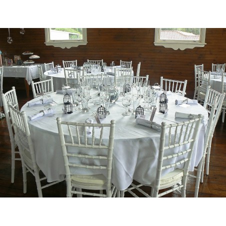 Lot de 4 chaises chiavari blanches Design Classique pour la Restauration Vintage