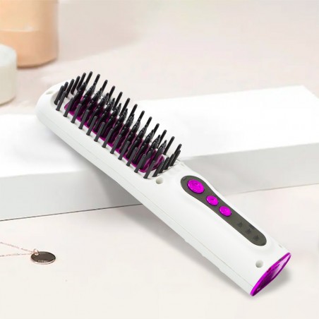 Mini brosse lissante portable plaque céramique 10W 4108 chargement USB