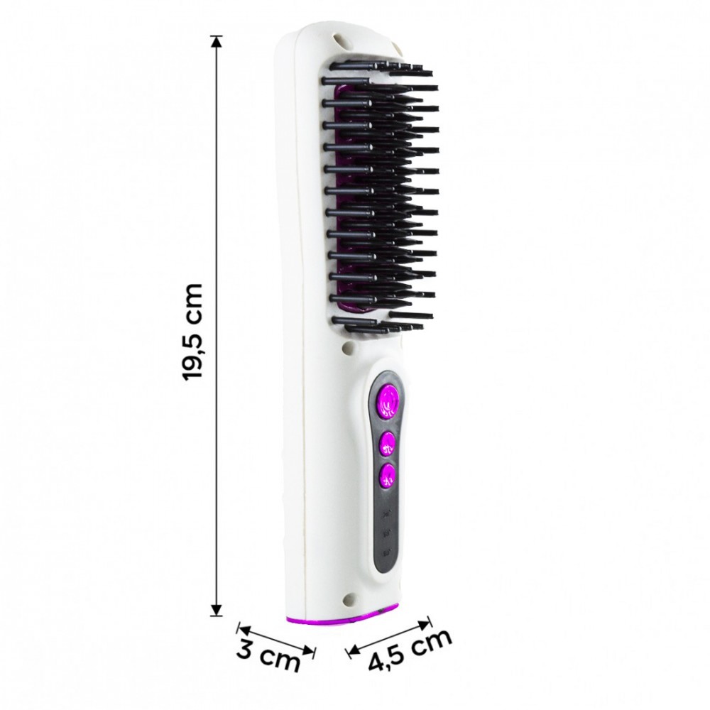 Mini brosse lissante portable plaque céramique...