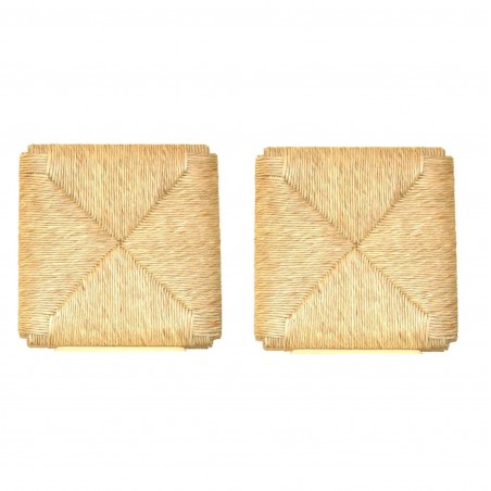 Kit 2 pcs siège de remplacement Siegfried 998 en paille avec coins 37x37cm