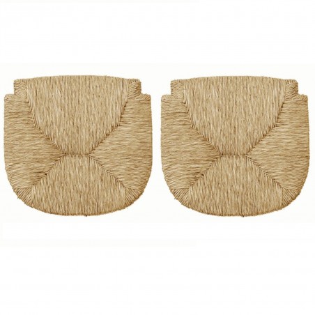 C2000 Set 2 pcs Siège remplacement paille naturelle pour chaise Marocca 35x41cm