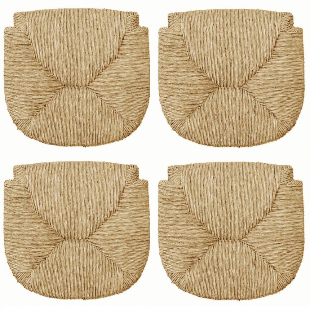 C2000 Set 4 pcs Siège remplacement paille naturelle pour chaise Marocca 35x41cm