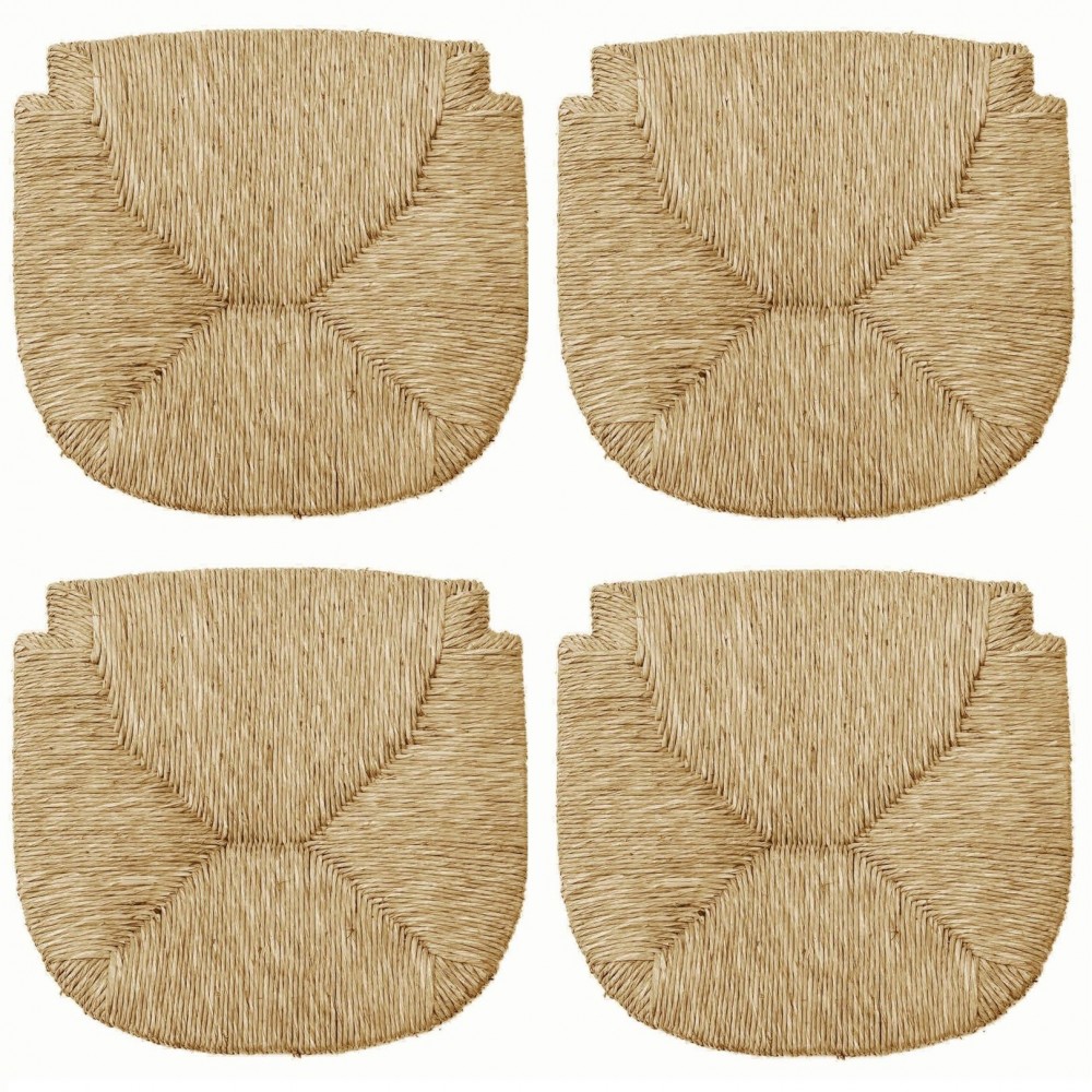 C2000 Set 4 pcs Siège remplacement paille naturelle pour chaise Marocca 35x41cm