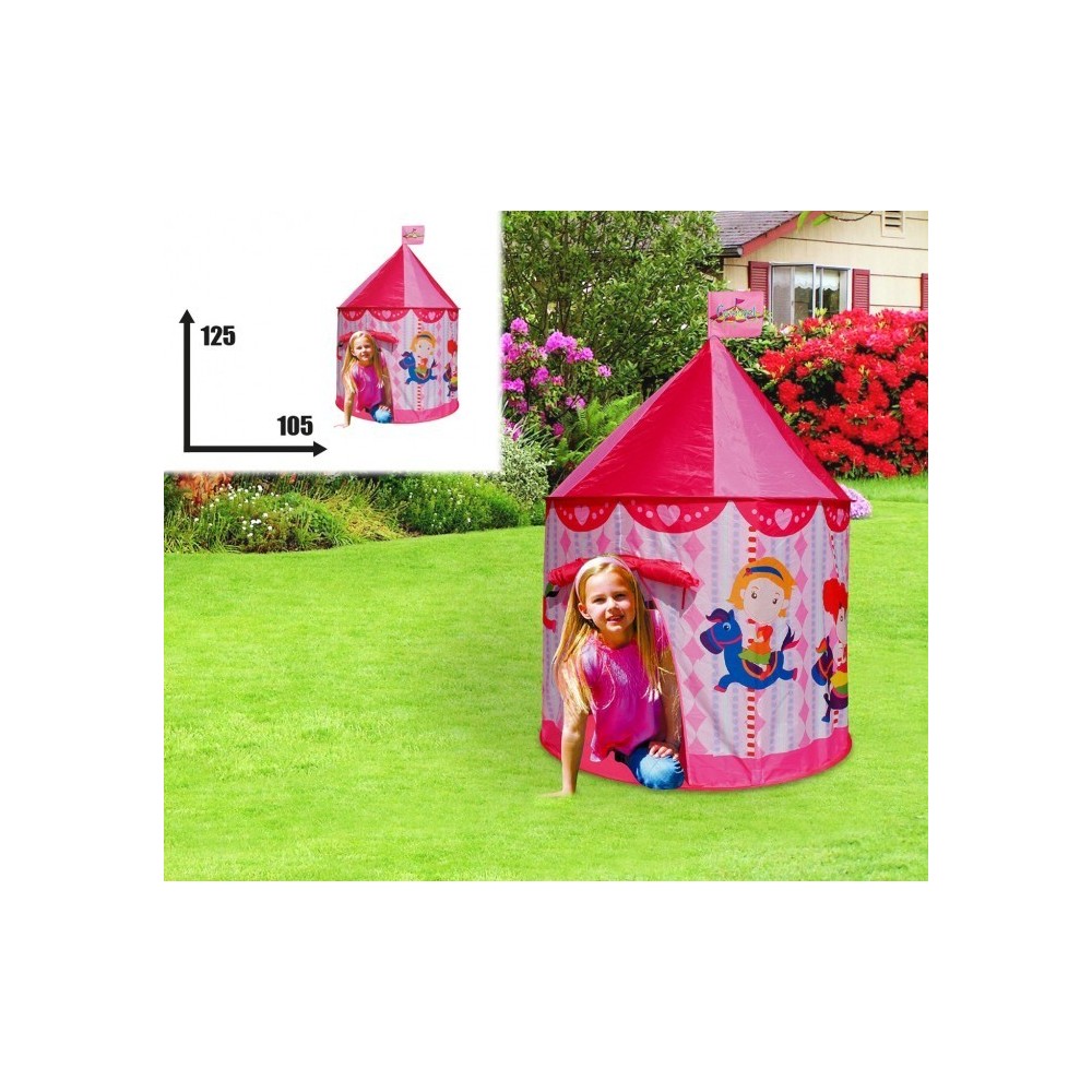 Tente de jardin Enfant- Manége / 105 x 125cm - Rose- LINE GIGIOCHI - 