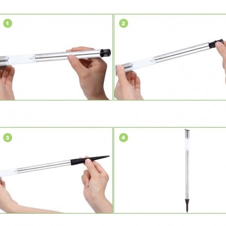 8 pcs Lampe LED H70 Step Light 1W Éclairage de jardin à énergie solaire