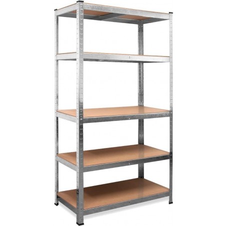 Lot de 2 Etagères Grande Capacité 875Kg 5 Etagères Modulaires MDF H180xL90xP40cm