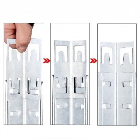 Lot de 2 Etagères Grande Capacité 875Kg 5 Etagères Modulaires MDF H180xL90xP40cm