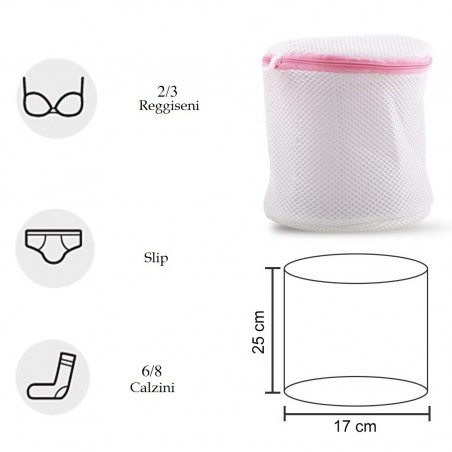 480854 3 sacs filet pour machine à laver sous-vêtements Rilux fermeture éclair