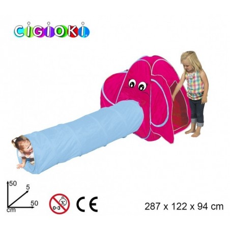 Tente de jardin Enfant- Forme Elephant - tente + tube- LINE GIGIOCHI - 