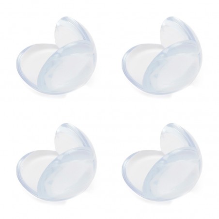 256527 Coins 4 unités adhésif double face en matière plastique transparente