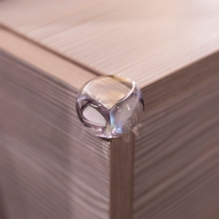 256527 Coins 4 unités adhésif double face en matière plastique transparente