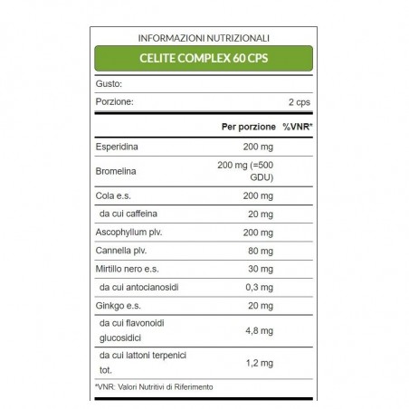 Celite Complex 60 Caps. WHYNATURE Supplément contre les jambes gonflées