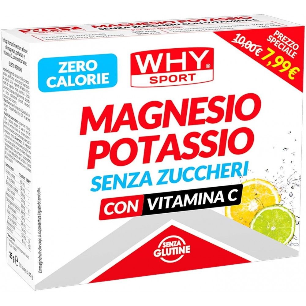 Complément Alimentaire Magnésium et Potassium Sans Sucre WHYNATURE 10 Enveloppes