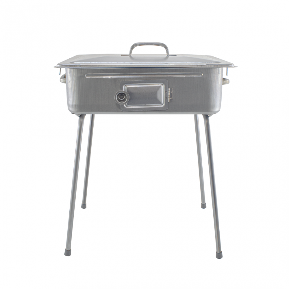 Grand Barbecue Fornacella en plaque imprimée 27x37cm avec Grille et Couvercle