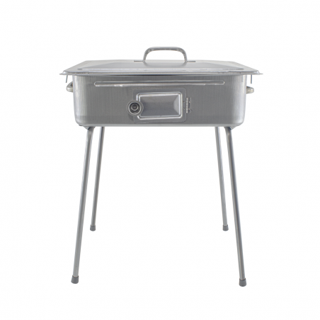 Grand Barbecue Fornacella en plaque imprimée 27x37cm avec Grille et Couvercle