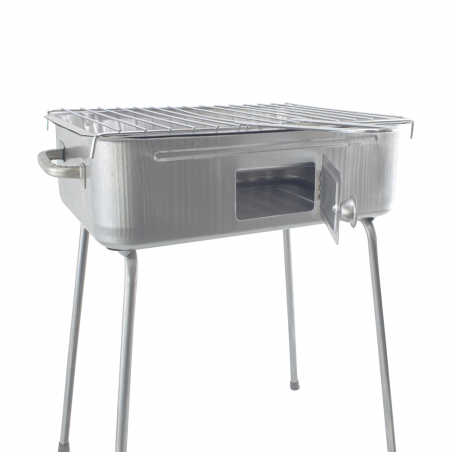 Grand Barbecue Fornacella en plaque imprimée 27x37cm avec Grille et Couvercle