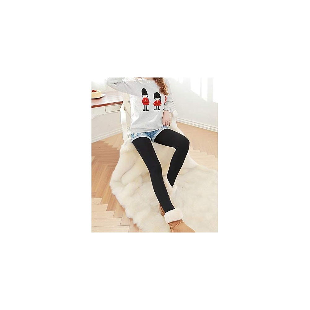 Lot de 3 leggings noirs opaques avec doublure...