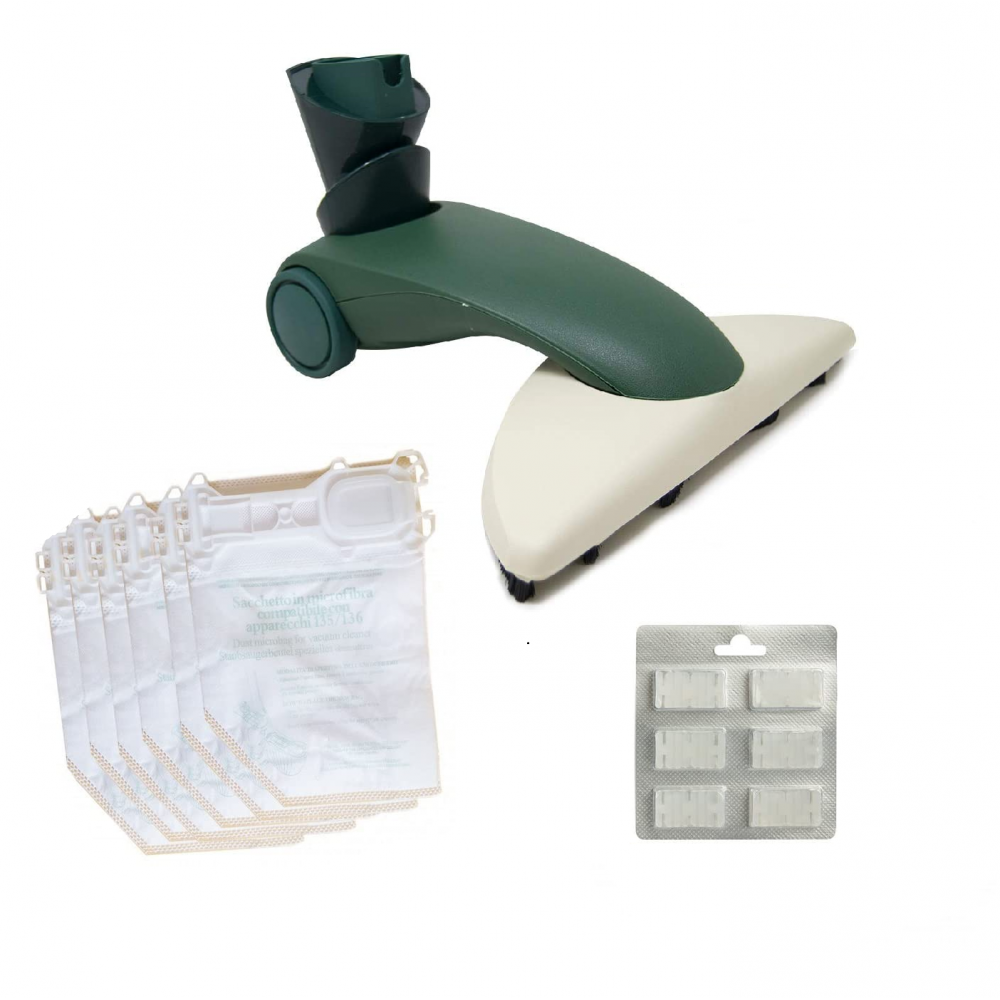 Kit de brosse, sachets, parfums et grille de protection compatible avec Kobold
