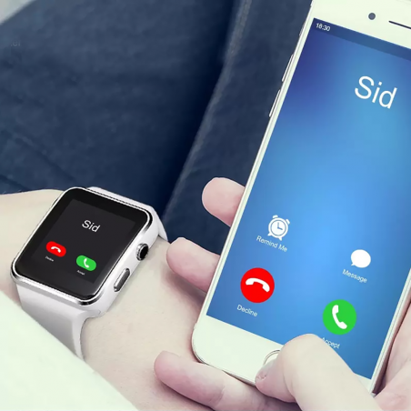 Smartwatch écran rectangulaire 000101 Notifications caméra de montre fitness APP