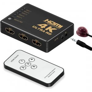 Commutateur HDMI Ultra HD 5 entrées 4K Commutateur 1080P...