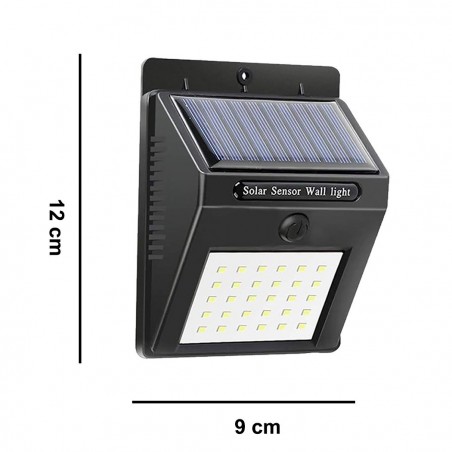 4 pièces Projecteur, recharge solaire et capteur de mouvement SMD 20 LED 1200mah