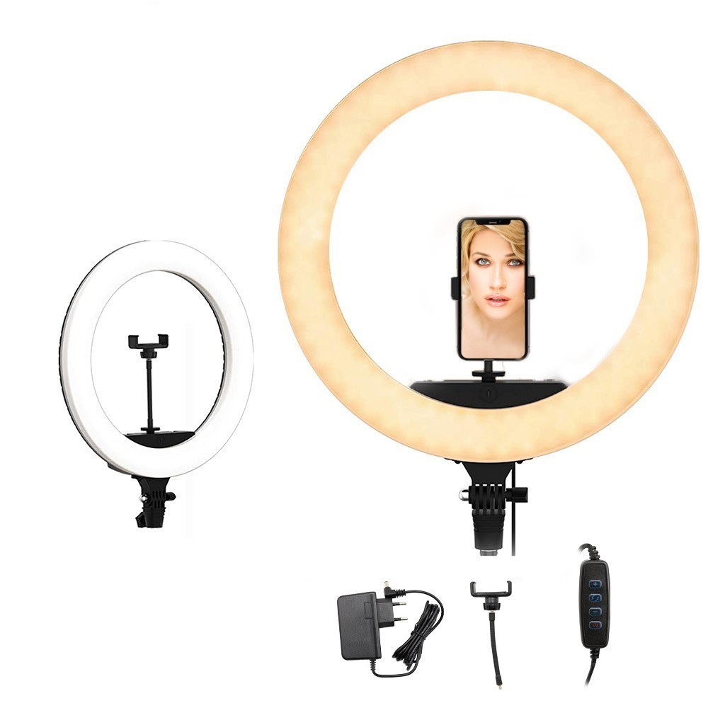 187158 Anneau LED Selfie 35cm pour Smartphones...