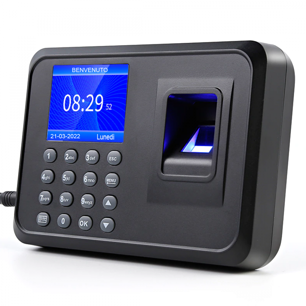 Moniteur de temps et de présence Chronométreur mot de passe biométrique 2.4 "USB
