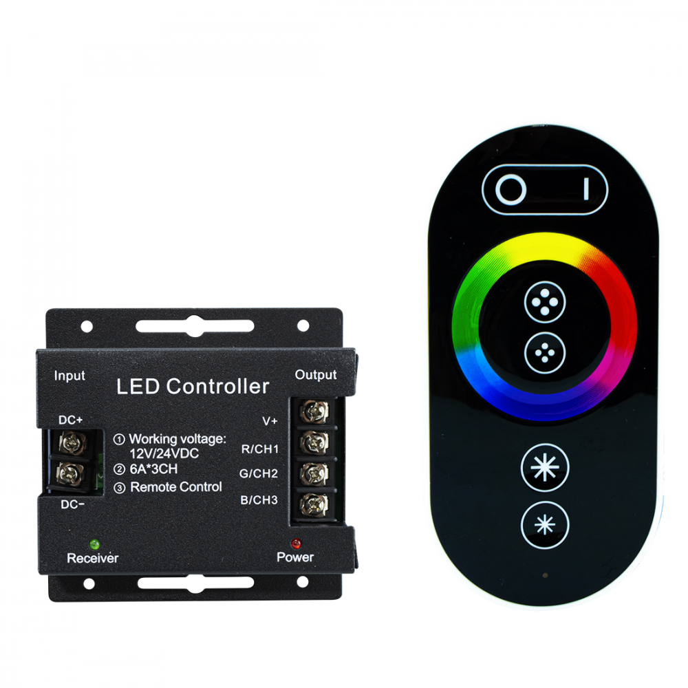 Contrôleur sans fil 12V Unité contrôle RGB avec commande tactile pour bande LED
