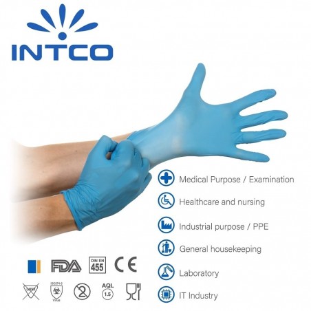 Set 1000pcs Gant Jetable ITCO Synguard Nitrile Qualité Premium Usage Sanitaire