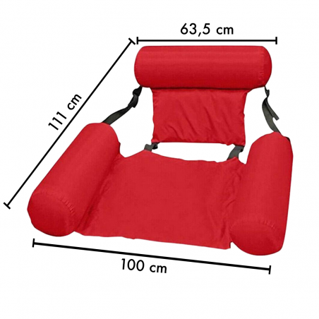 Chaise flottante gonflable mer et la piscine avec dossier réglable type transat