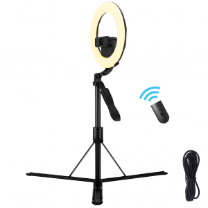 Ring Lamp Selfie Stick Ring Light 8" Trépied pliable avec télécommande 06