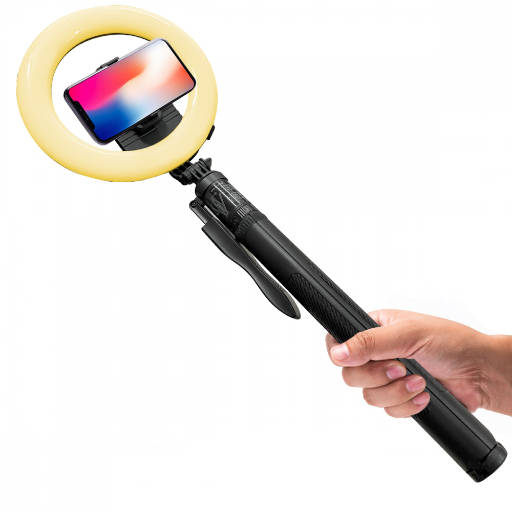 Ring Lamp Selfie Stick Ring Light 8" Trépied...