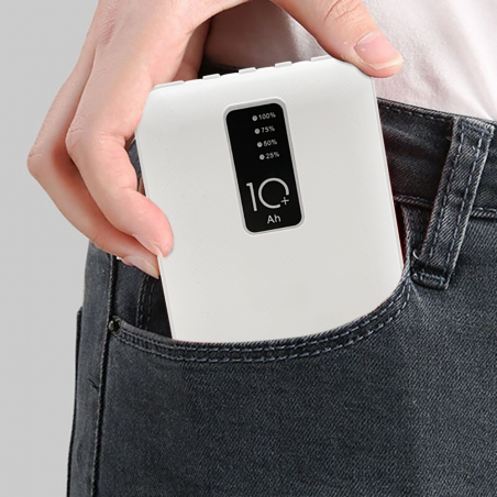 Chargeur rapide portable Power Bank 20000mAh avec 4 câbles USB inclus