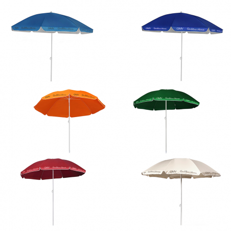 Parasol 170 cm mât central et couleur unie 538302 avec housse