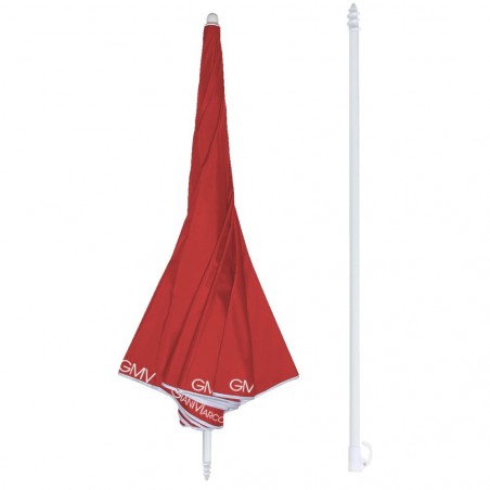 Parasol 170 cm mât central et couleur unie 538302 avec housse