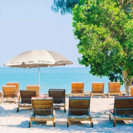 Parasol 170 cm mât central et couleur unie 538302 avec housse