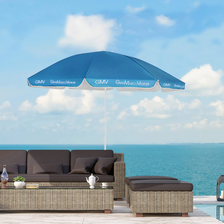 Parasol 170 cm mât central et couleur unie 538302 avec housse